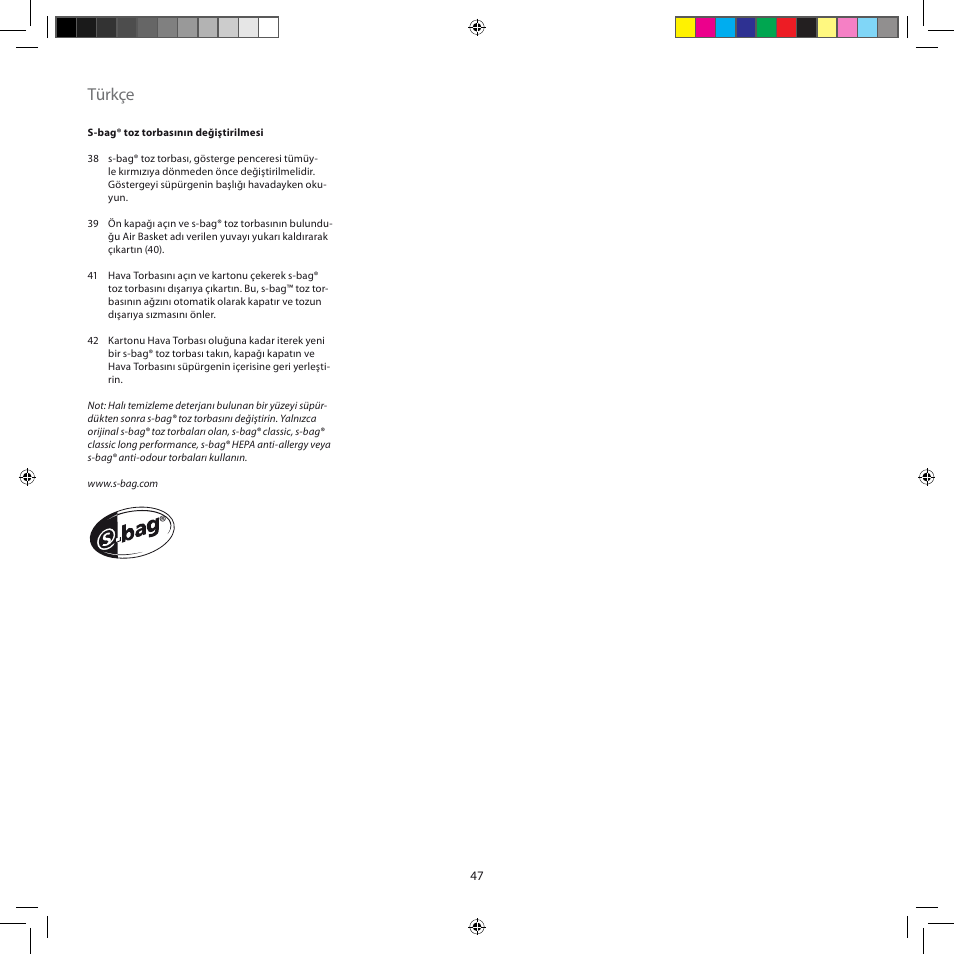 Türkçe | AEG AJM6840 User Manual | Page 47 / 56