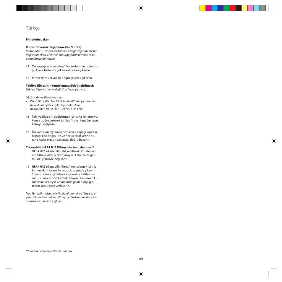 Türkçe | AEG AJM6840 User Manual | Page 49 / 56