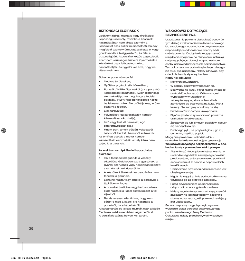 AEG AET3520 User Manual | Page 40 / 104