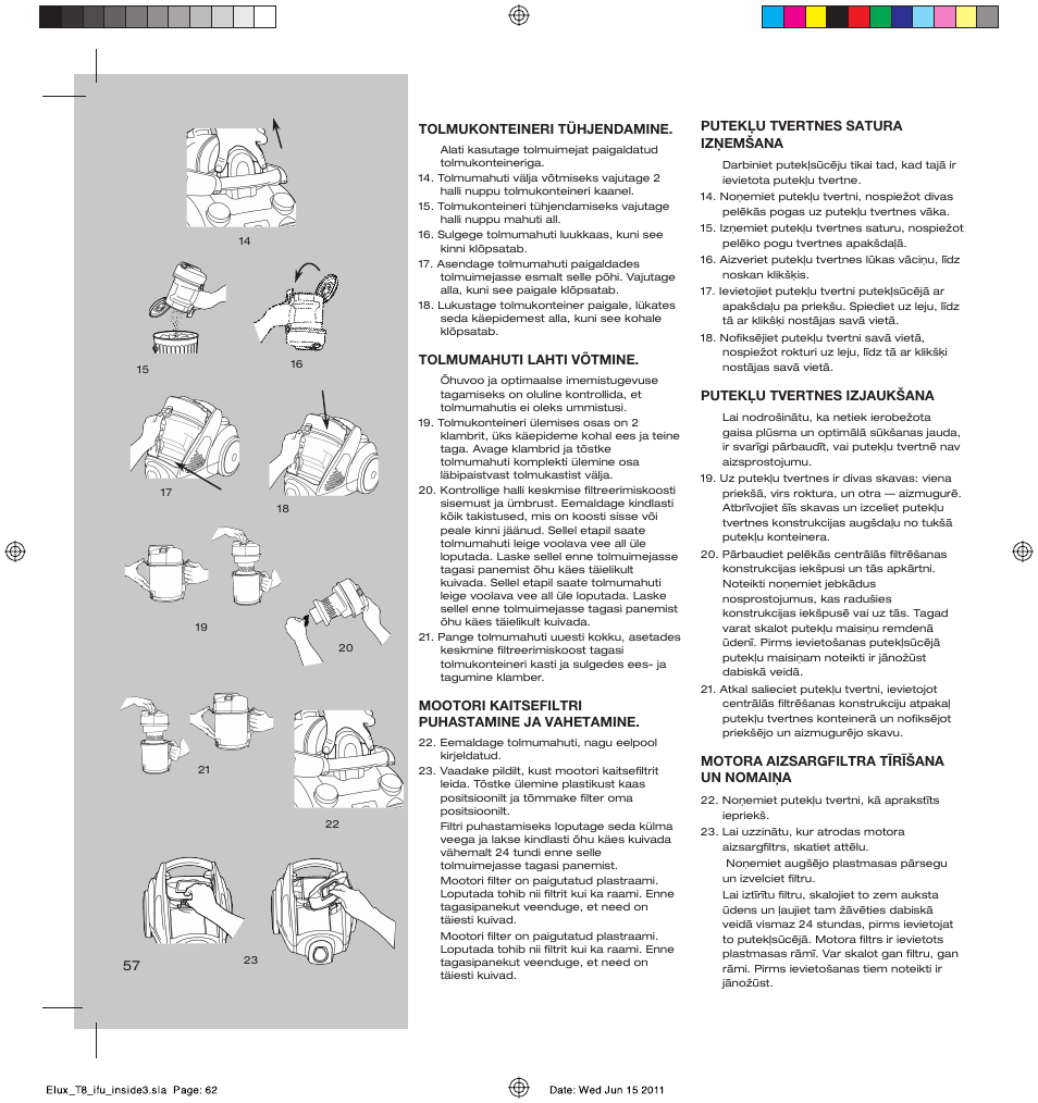 AEG AET3520 User Manual | Page 62 / 104