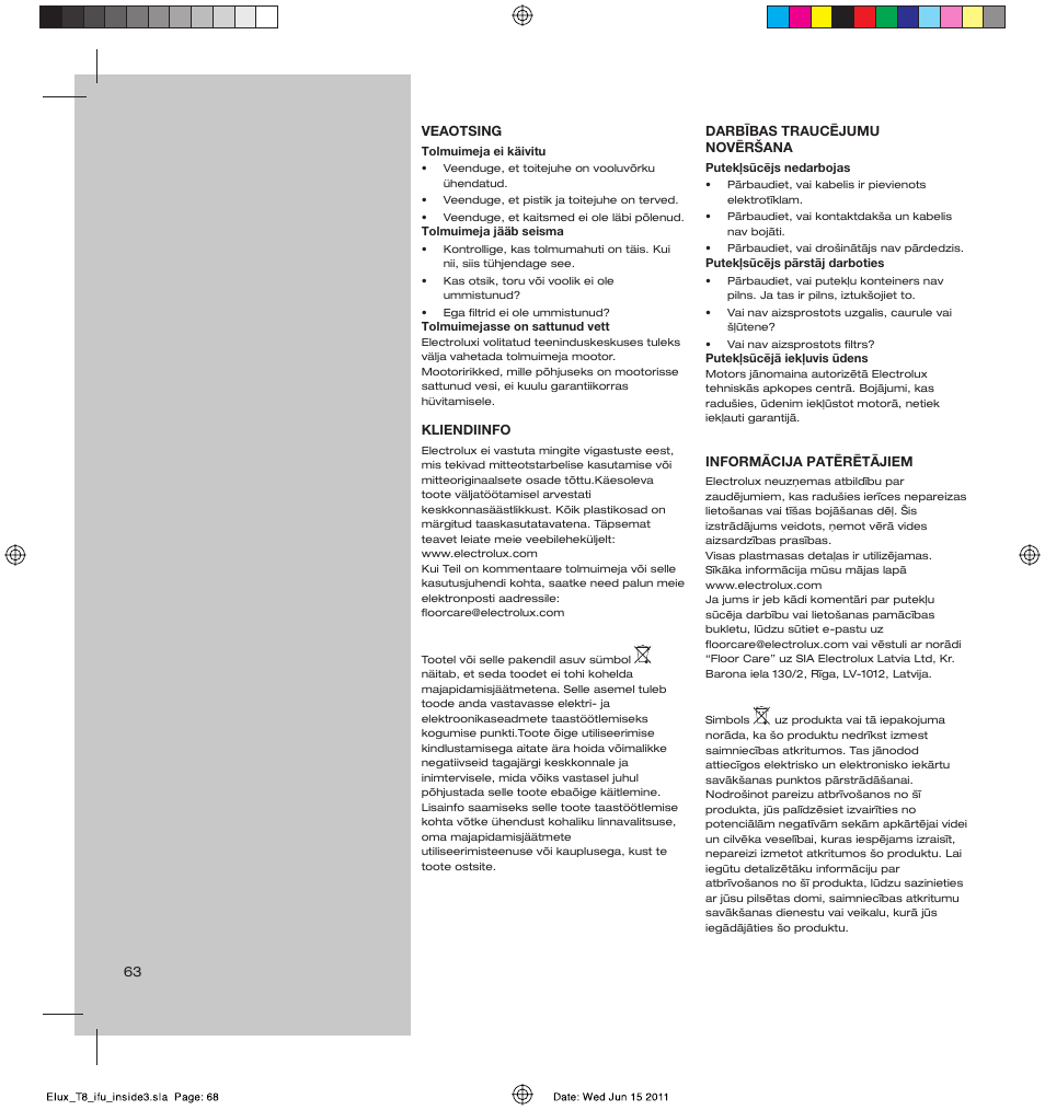 AEG AET3520 User Manual | Page 68 / 104