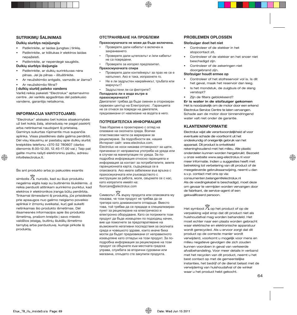 AEG AET3520 User Manual | Page 69 / 104