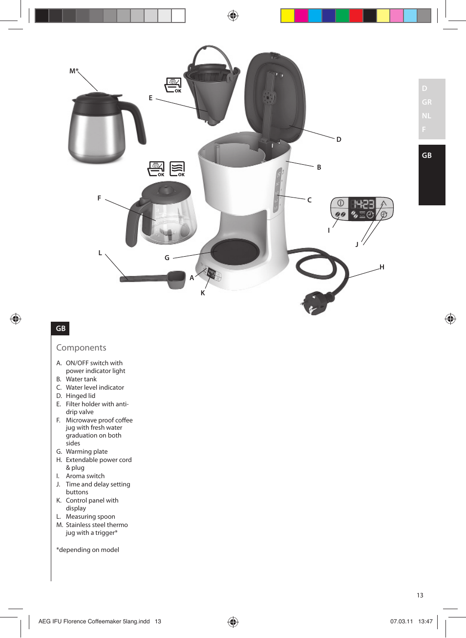 Components | AEG KF5265 User Manual | Page 13 / 20