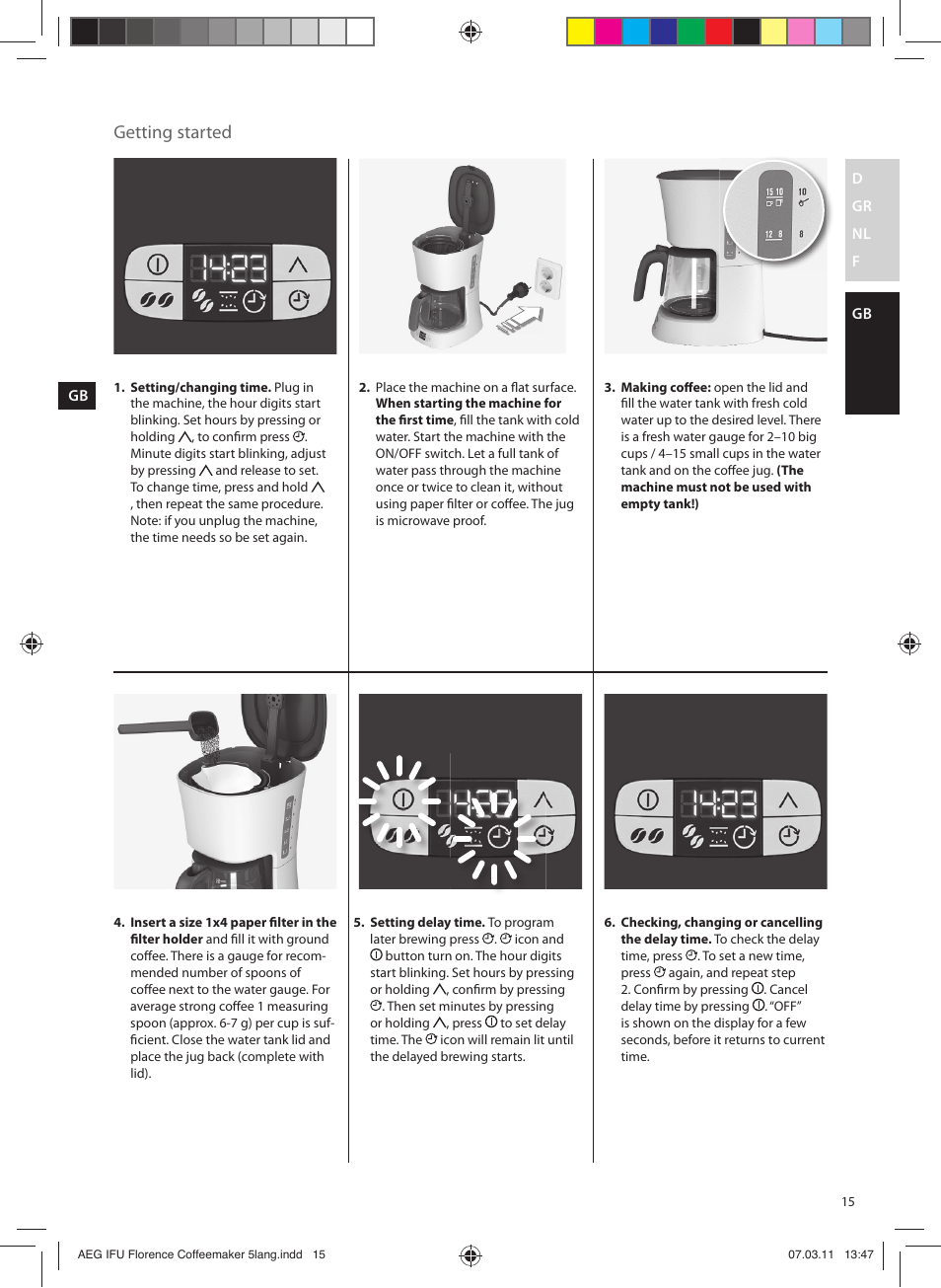 Getting started | AEG KF5265 User Manual | Page 15 / 20