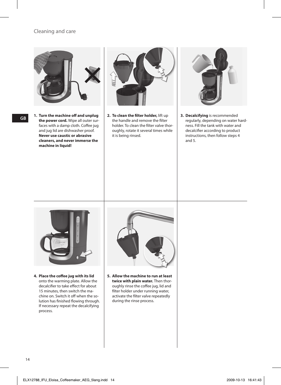 Ddeutschland, Garantiebedingungen für raumpflege-/kleingeräte | AEG KF3110 User Manual | Page 14 / 24