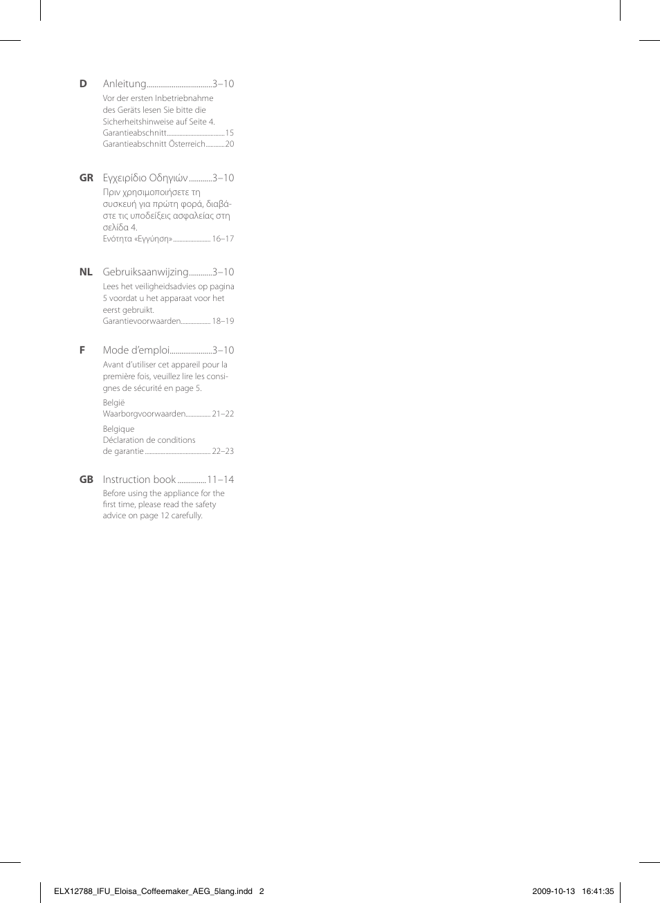 AEG KF3110 User Manual | Page 2 / 24