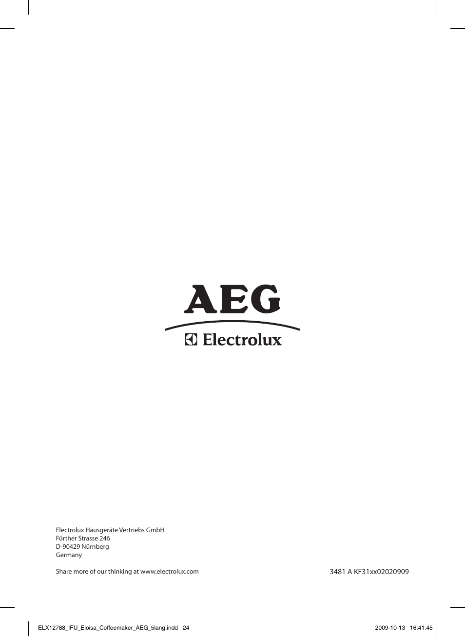 AEG KF3110 User Manual | Page 24 / 24