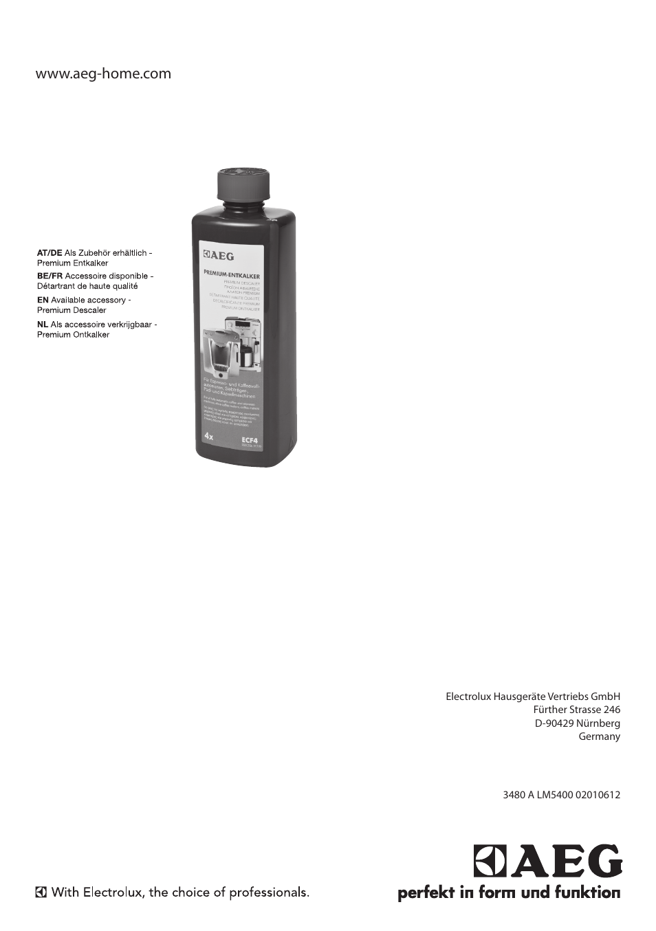 AEG LM5400 User Manual | Page 18 / 18