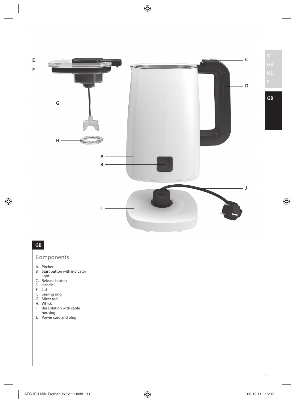 Components | AEG MS5000 User Manual | Page 11 / 16