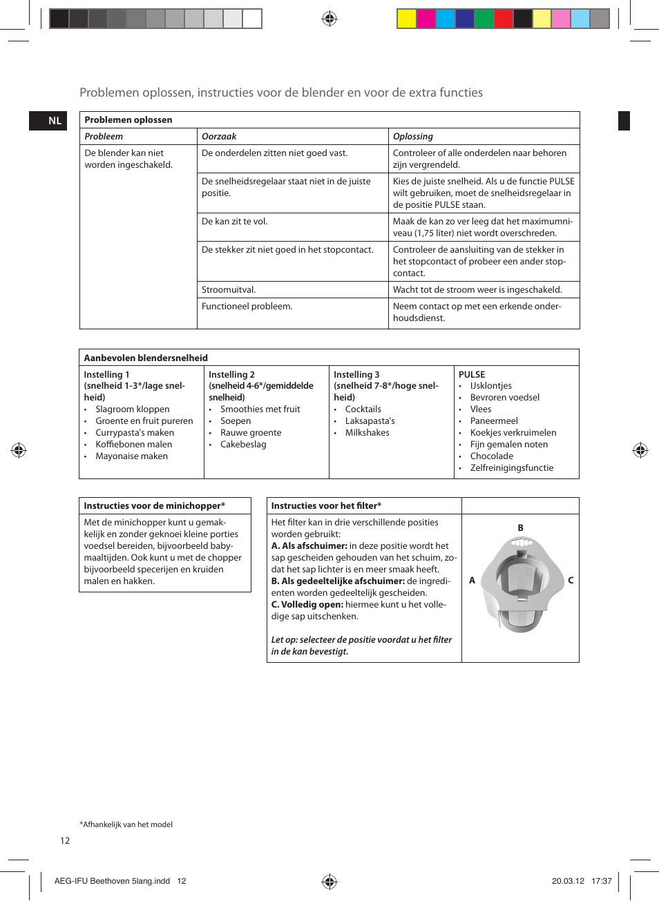 AEG SB4700 User Manual | Page 12 / 20