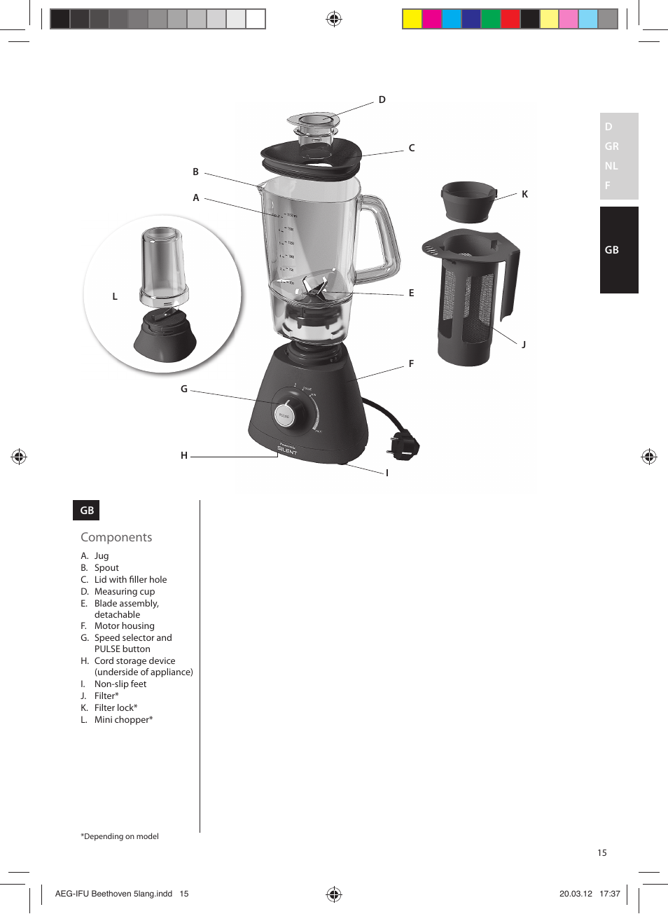 Components | AEG SB4700 User Manual | Page 15 / 20