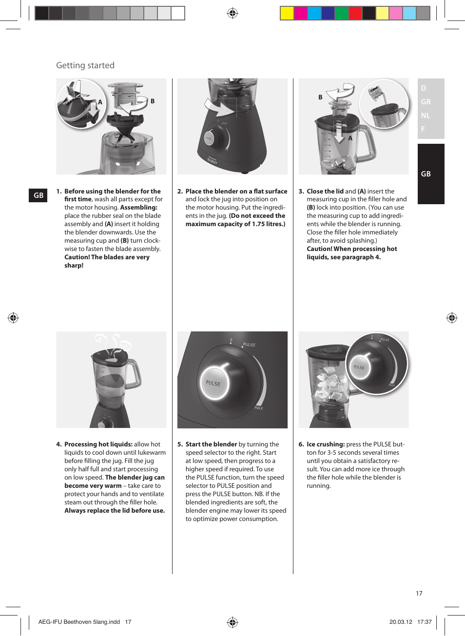 Getting started | AEG SB4700 User Manual | Page 17 / 20