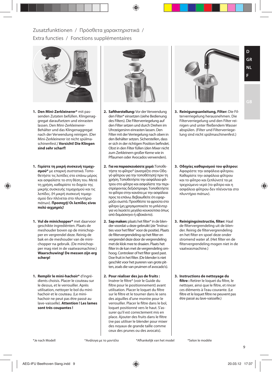 AEG SB4700 User Manual | Page 9 / 20