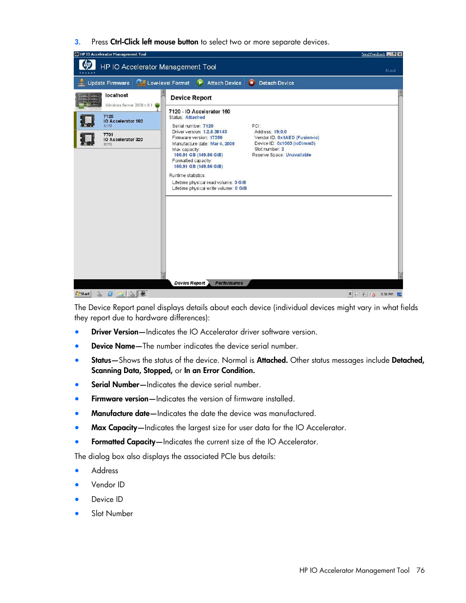HP PCIe IO Accelerators for ProLiant Servers User Manual | Page 76 / 130