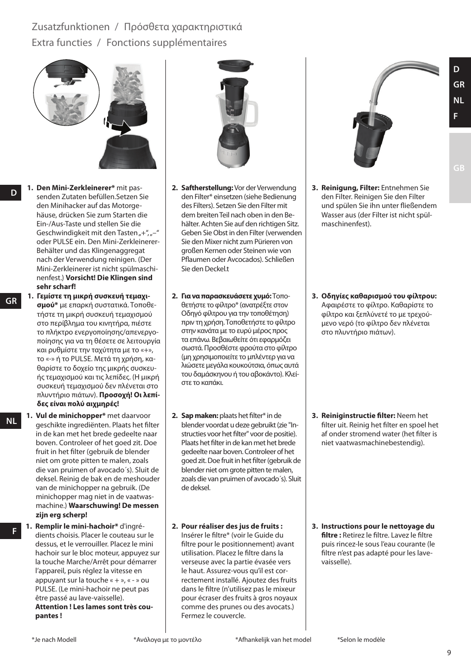 AEG SB3400 User Manual | Page 9 / 28