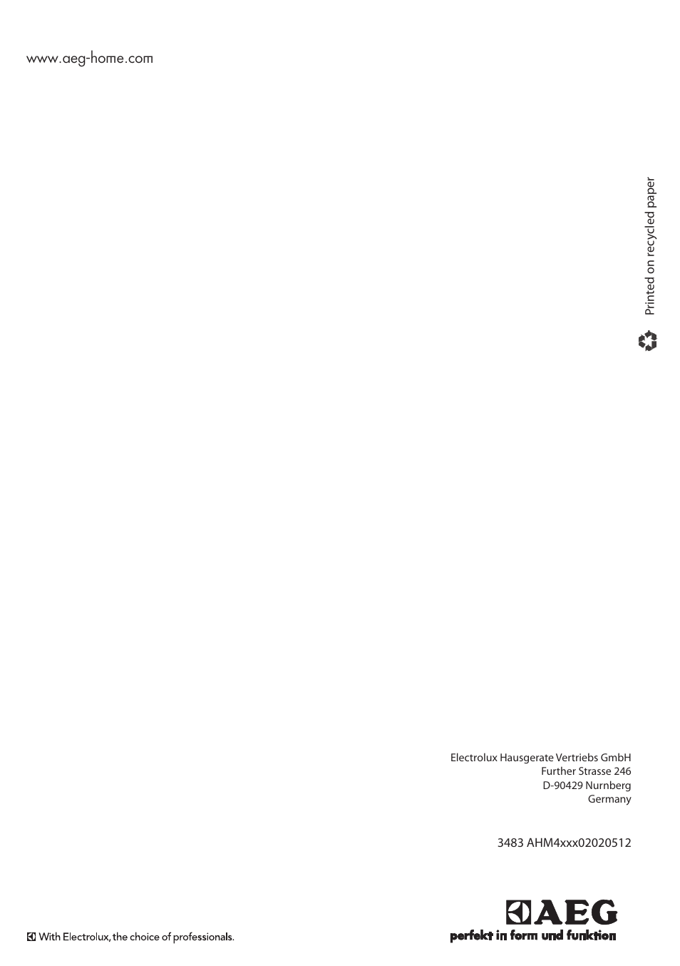 AEG HM4400 User Manual | Page 16 / 16