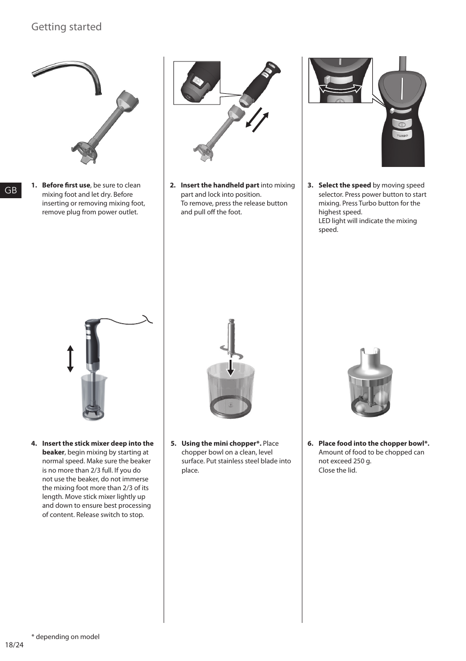 Getting started | AEG STM6400 User Manual | Page 18 / 24