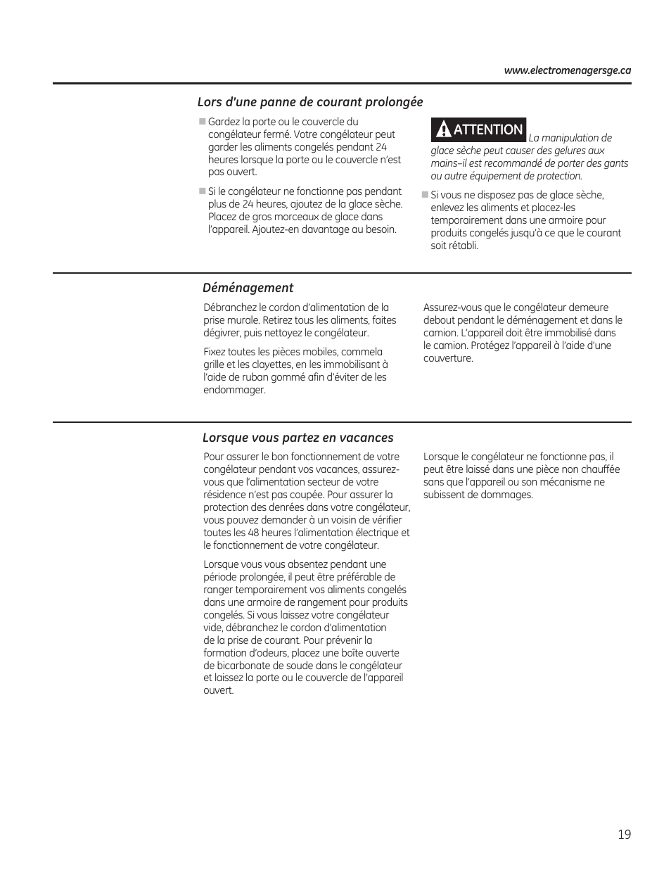 Attention | GE FCM7SUWW User Manual | Page 19 / 36
