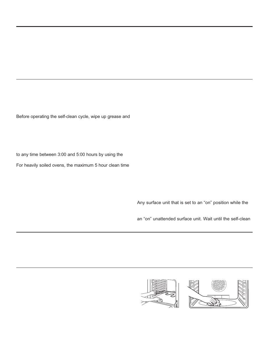 Care and cle aning: cleaning the range – interior, Cleaning the range – interior | GE JB870TFWW User Manual | Page 21 / 56