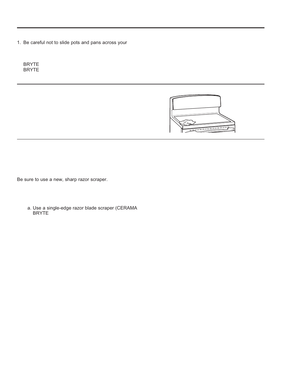 Care and cle aning: cleaning the glass cooktop, Cleaning the glass cooktop (cont.), Metal marks and scratches | Damage from sugary spills and melted plastic, Cooktop seal | GE JB870TFWW User Manual | Page 23 / 56