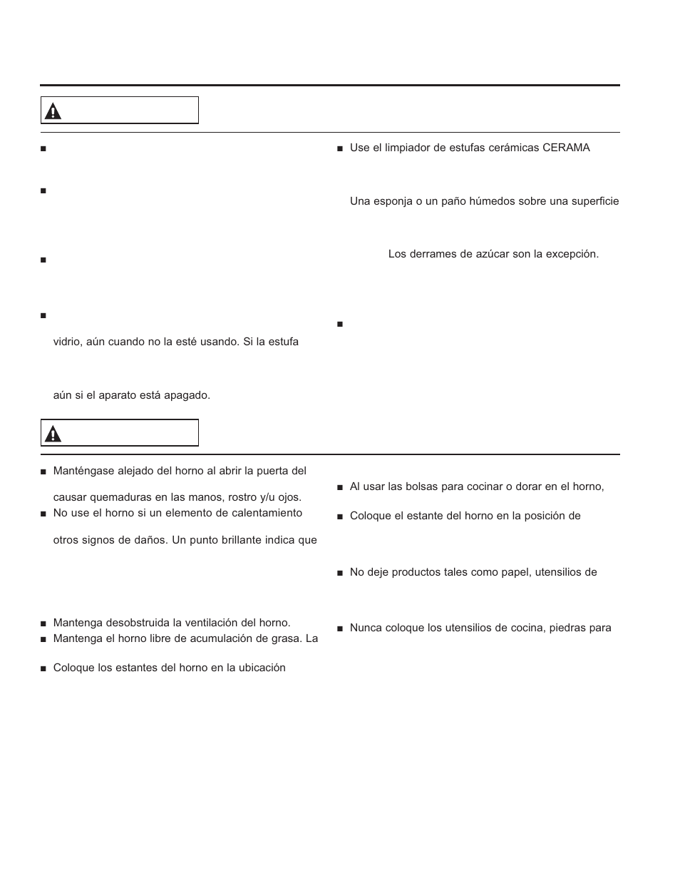 Safe ty informa tion, Guarde estas instrucciones, Instrucciones de seguridad del horno | Advertencia, Instrucciones de seguridad de la estufa radiante | GE JB870TFWW User Manual | Page 33 / 56