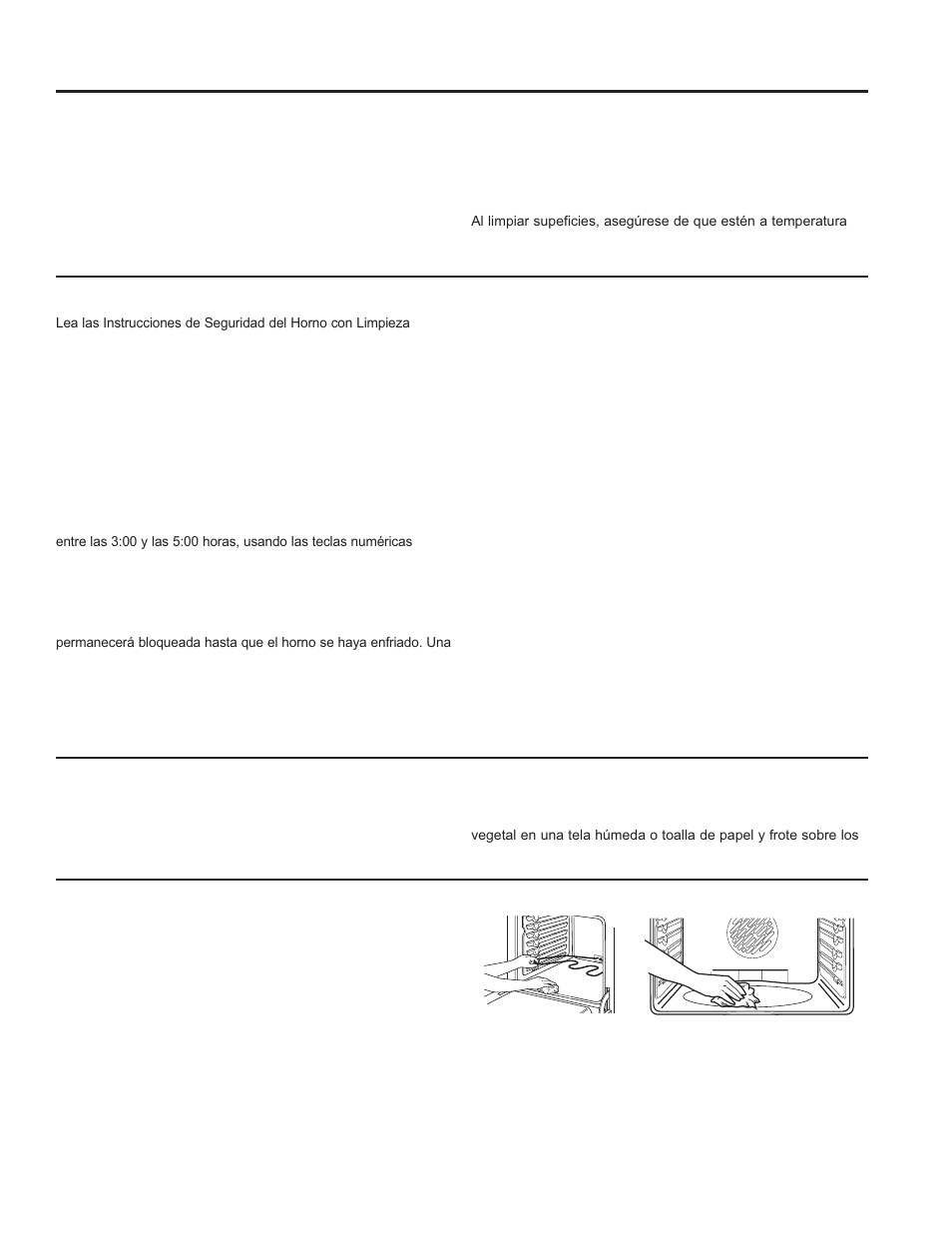 Limpieza de la cocina - interior | GE JB870TFWW User Manual | Page 49 / 56