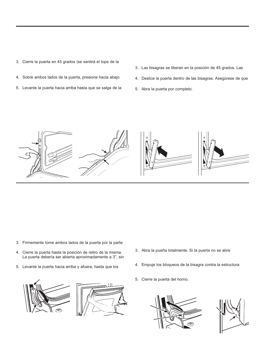 Cuidado y limpieza: mantenimiento, Mantenimiento (continúa), 25 puerta del horno desmontable | Puerta del horno superior desmontable | GE JB870TFWW User Manual | Page 53 / 56