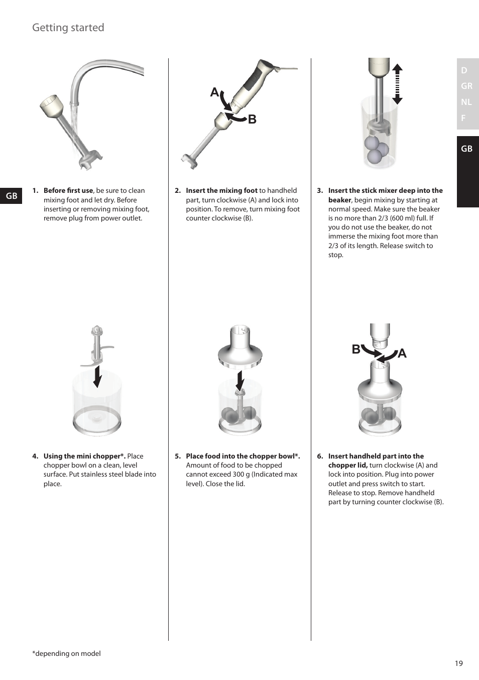 Getting started | AEG STM5400 User Manual | Page 19 / 24