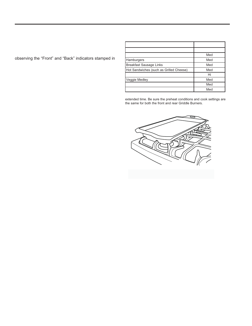 Using the c ook to p: griddle, Griddle, Cont.) | On some models) | GE JGS650DEFWW User Manual | Page 13 / 64