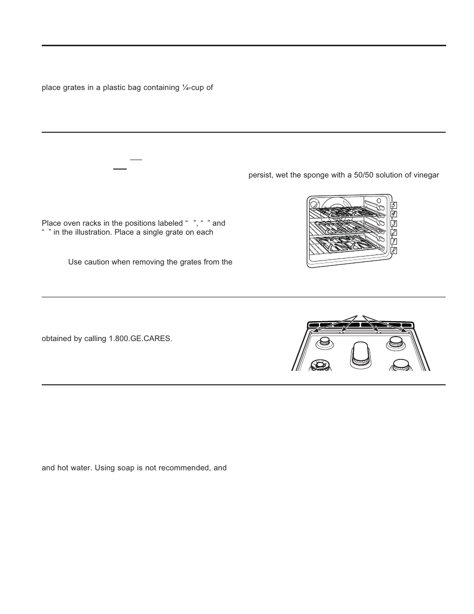Care and cle aning: cleaning the cook top, Cleaning the cooktop (cont.) | GE JGS650DEFWW User Manual | Page 26 / 64