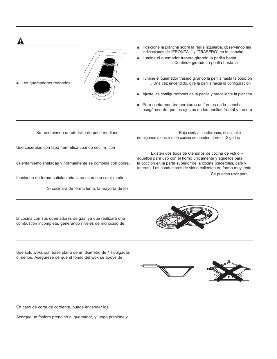Advertencia | GE JGS650DEFWW User Manual | Page 43 / 64