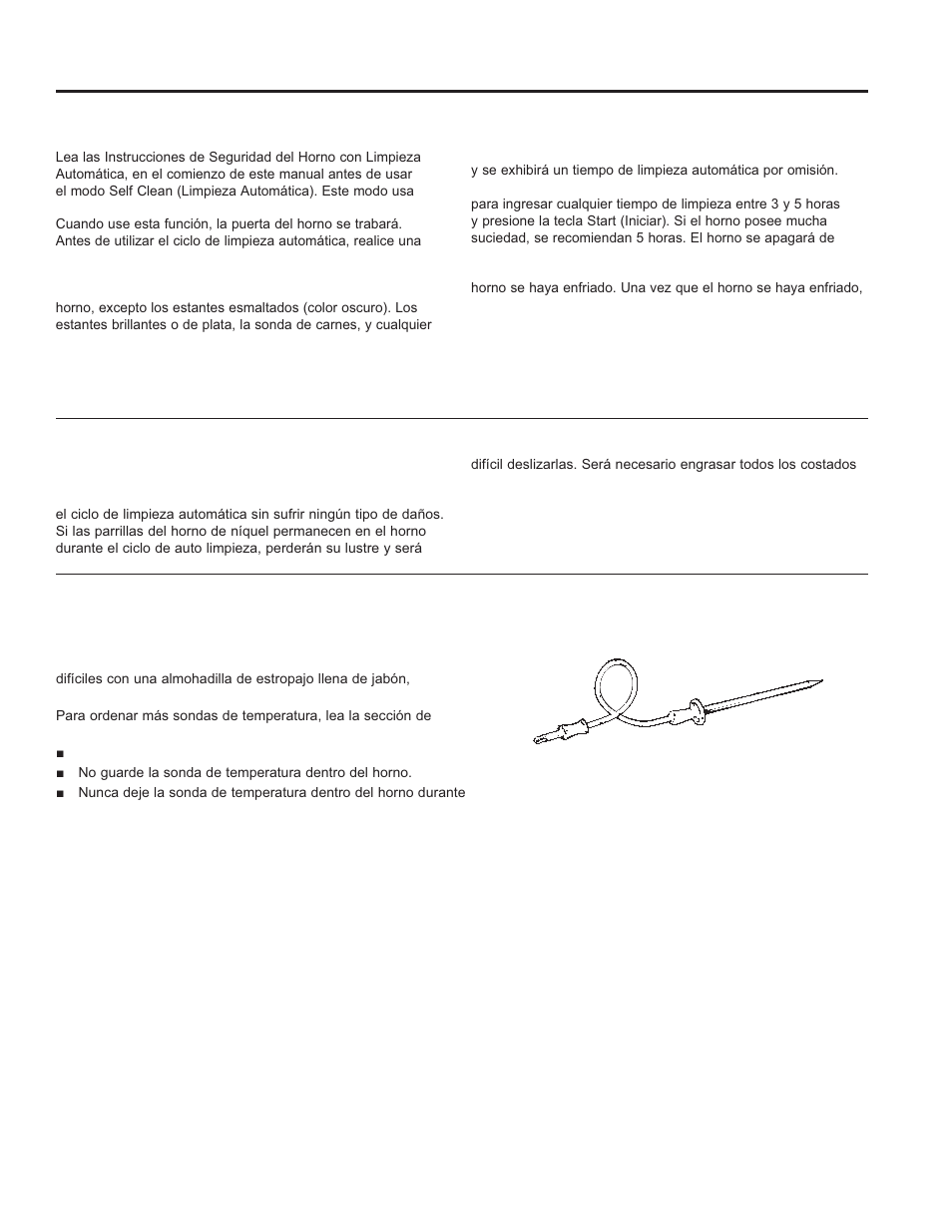 Cuid ado y limpieza : limpieza del horno, Limpieza del horno (cont.) | GE JGS650DEFWW User Manual | Page 55 / 64