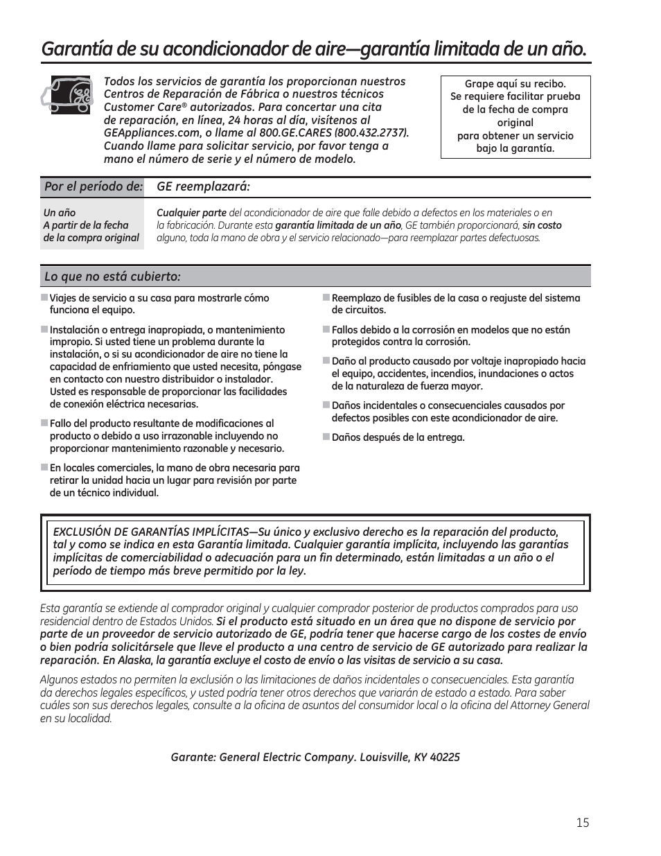 GE AEN10AQ User Manual | Page 31 / 32
