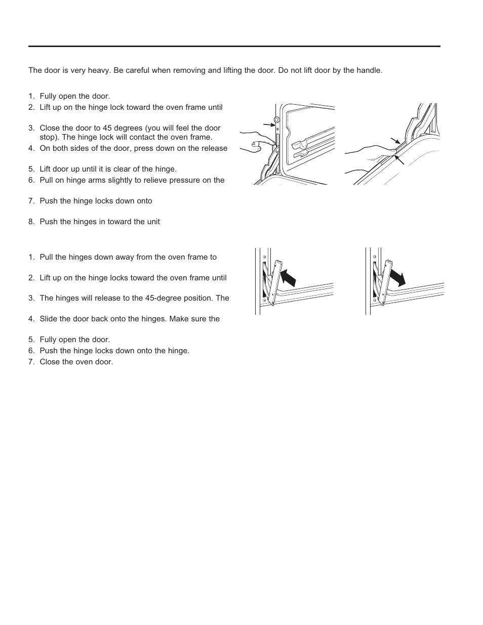 Care and cle aning: maintenance, Maintenance (cont.), Lift-off upper oven door | GE JGB870SEFSS User Manual | Page 25 / 56
