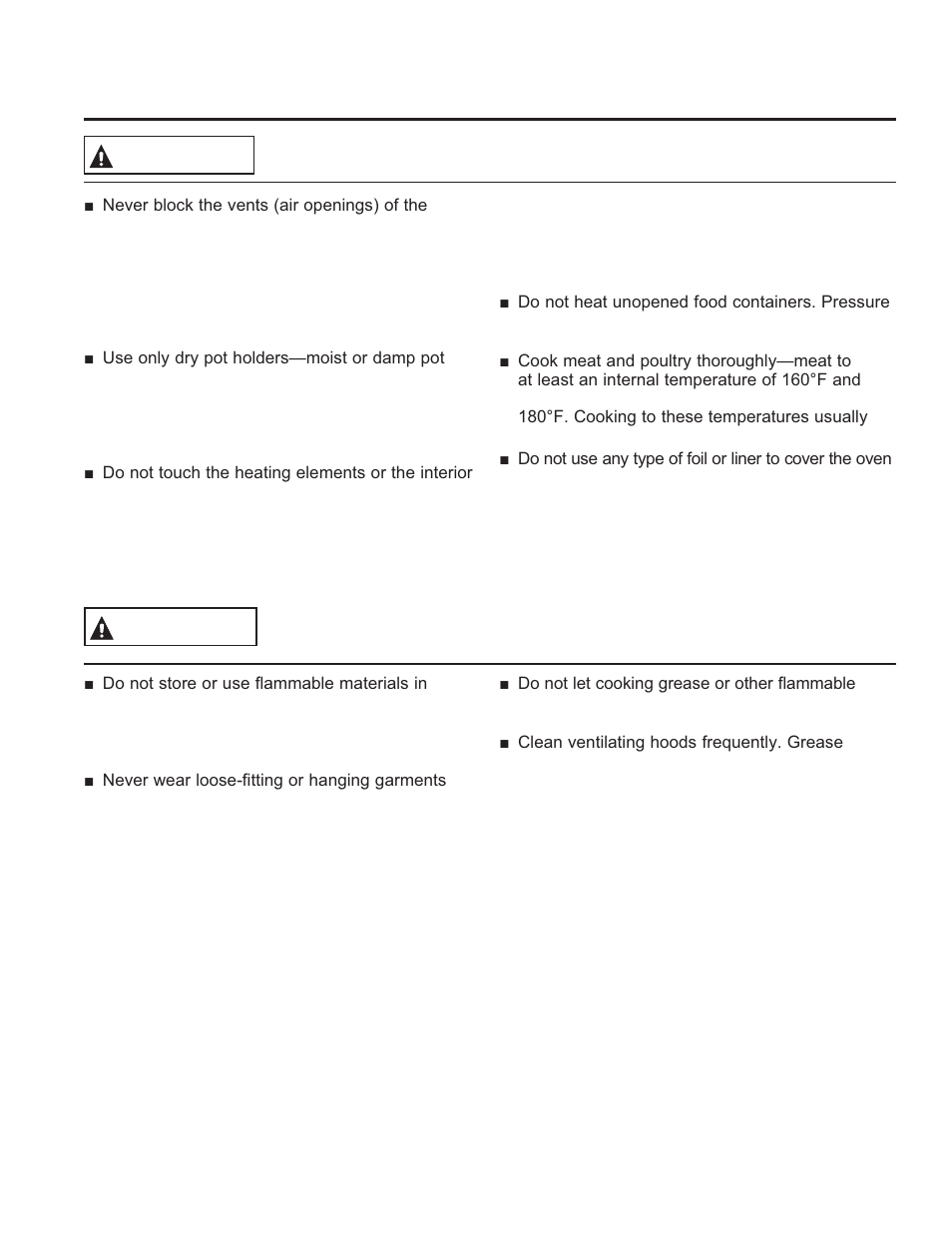 Safe ty informa tion, Save these instructions, General safety instructions (cont.) warning | Keep flammable materials away from the oven, Warning | GE JGB870SEFSS User Manual | Page 4 / 56