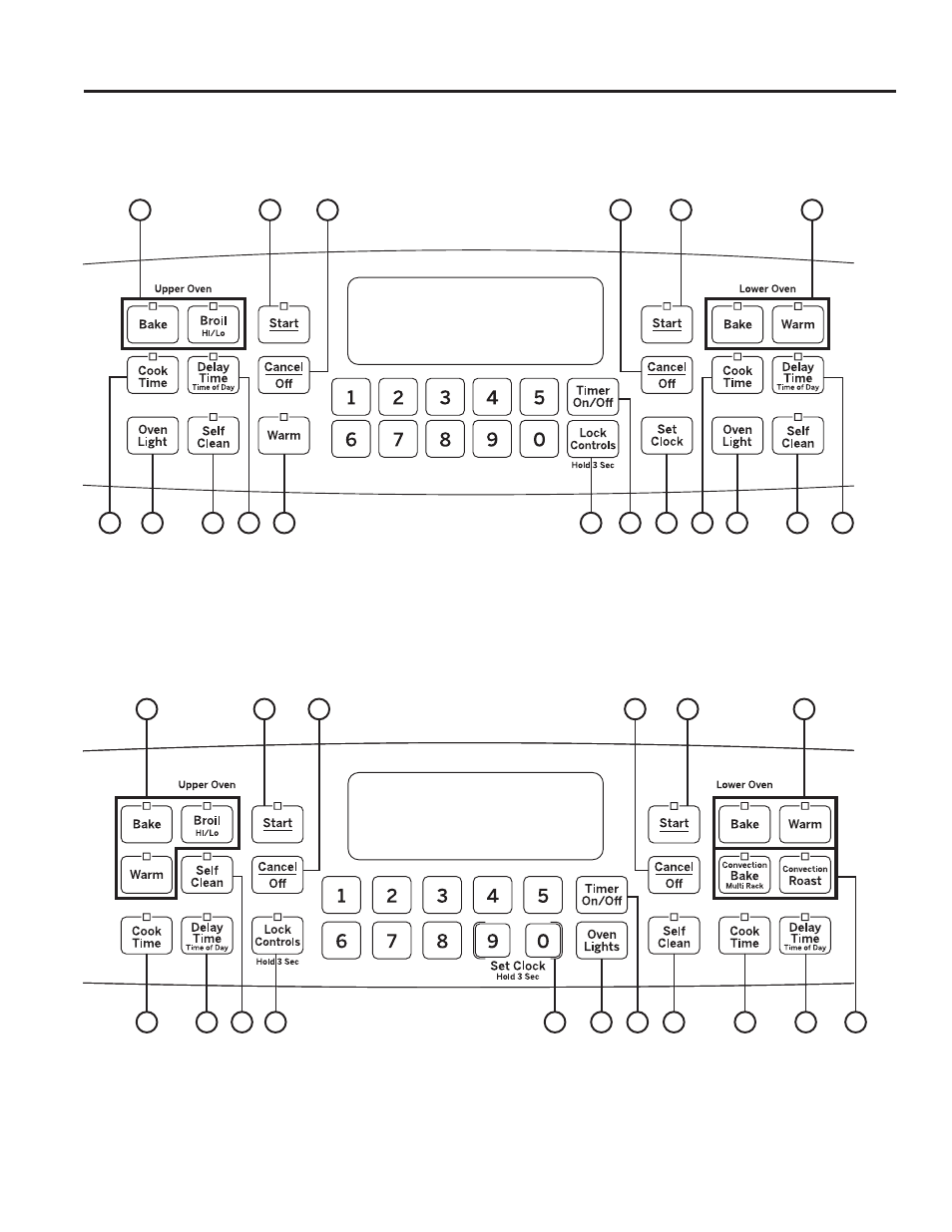 Uso del horno: contr oles del horno, Controles del horno | GE JGB870SEFSS User Manual | Page 40 / 56