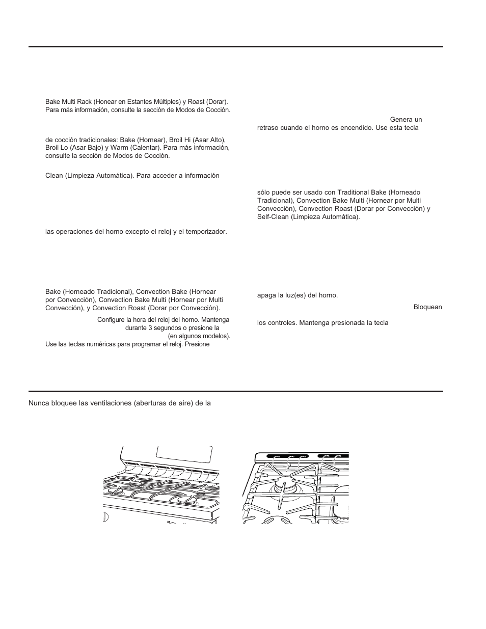 Uso del horno: contr oles del horno, Controles del horno (continúa) | GE JGB870SEFSS User Manual | Page 41 / 56