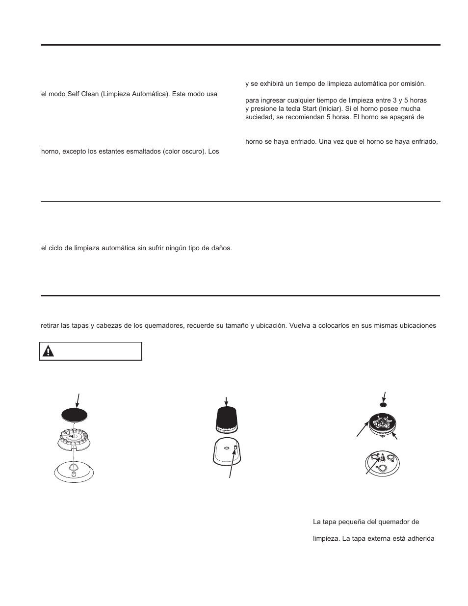 Limpieza del horno (continúa), Precaución | GE JGB870SEFSS User Manual | Page 48 / 56