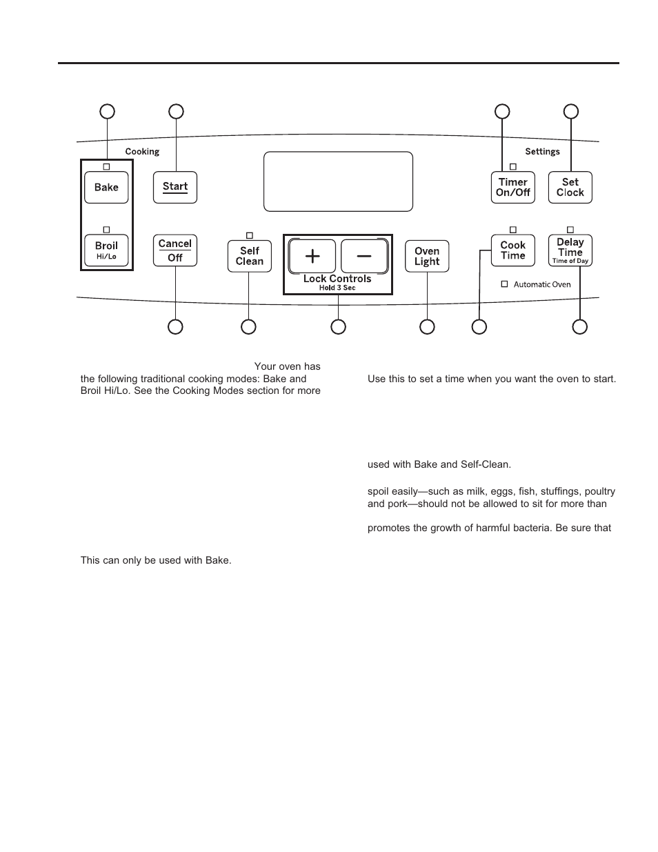 Oven controls using the range: o ven contr ols | GE JBS10GFSA User Manual | Page 12 / 56