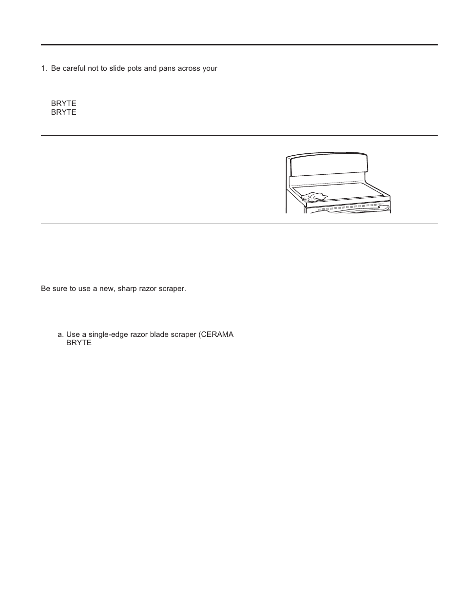 Care and cle aning: cleaning the glass cooktop, Cleaning the glass cooktop (cont.), Metal marks and scratches | Damage from sugary spills and melted plastic, Cooktop seal | GE JBS10GFSA User Manual | Page 22 / 56