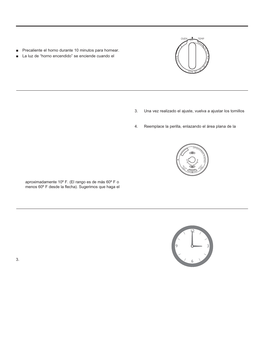 Uso de la cocina: controles del horno, Controles del horno, Reloj (en algunos modelos) | GE JBS10GFSA User Manual | Page 43 / 56