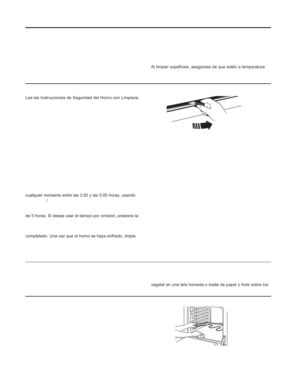 Limpieza de la cocina - interior | GE JBS10GFSA User Manual | Page 48 / 56