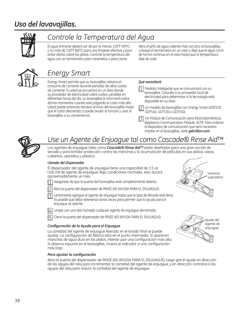 Energy smart | GE GDF510PGDBB User Manual | Page 38 / 48