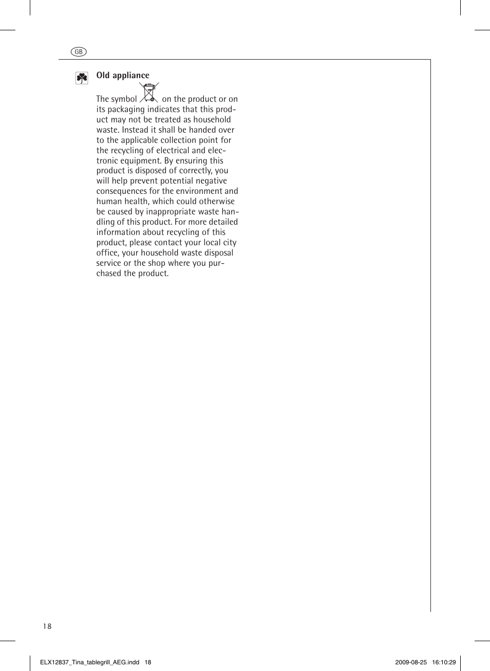 Ddeutschland, Dear customer, Description of the appliance | Safety instructions, Operation, Garantiebedingungen für raumpflege-/kleingeräte | AEG TG340 User Manual | Page 18 / 28