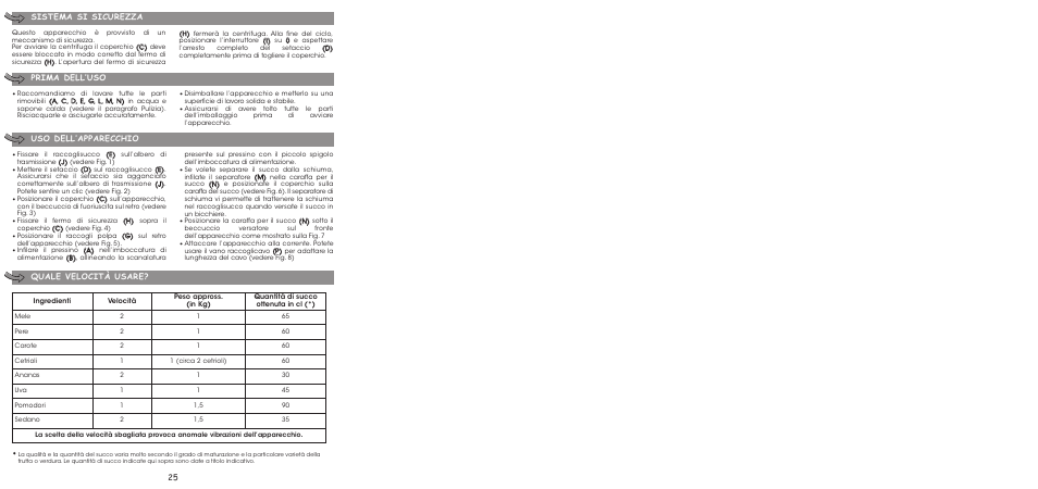 Quale velocità usare | Moulinex ENTSAFTER XXL JU650G User Manual | Page 27 / 60