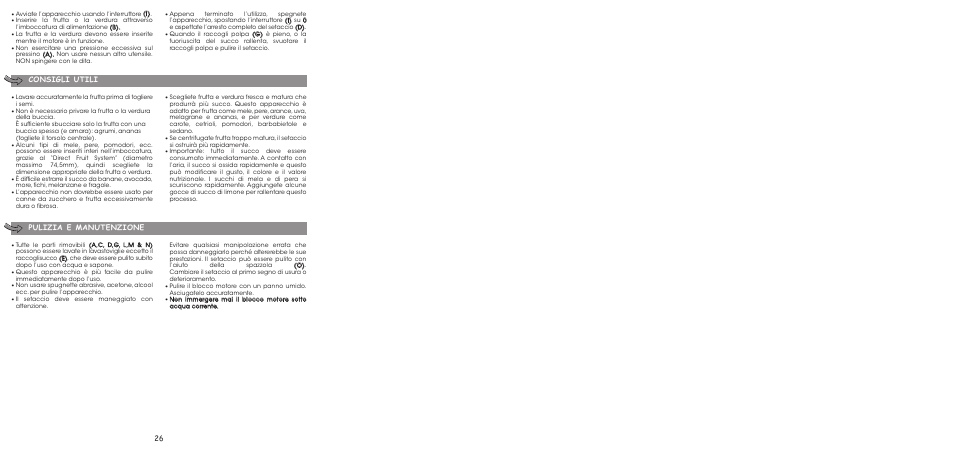 Consigli utili pulizia e manutenzione | Moulinex ENTSAFTER XXL JU650G User Manual | Page 28 / 60