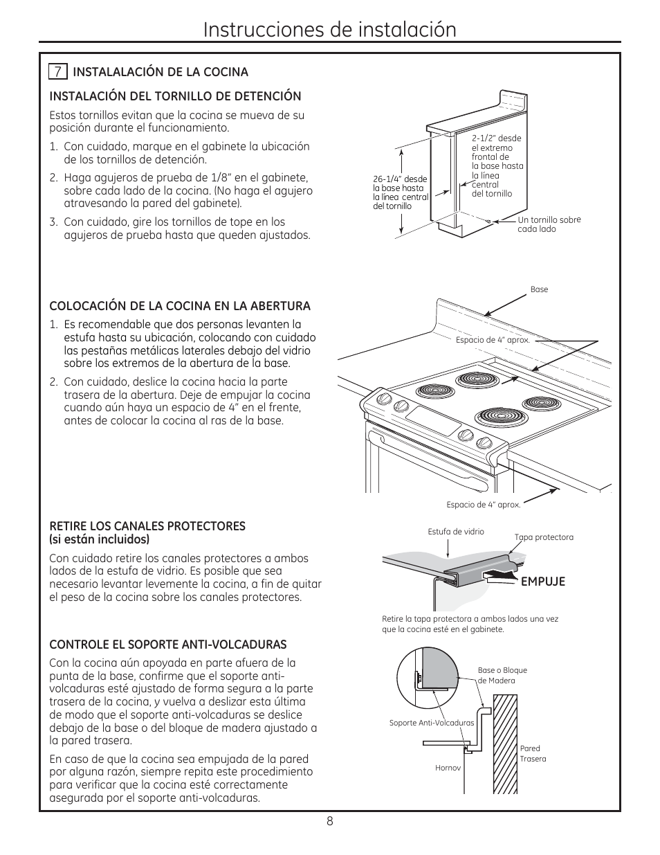 Instrucciones de instalación | GE JD750SFSS User Manual | Page 20 / 24