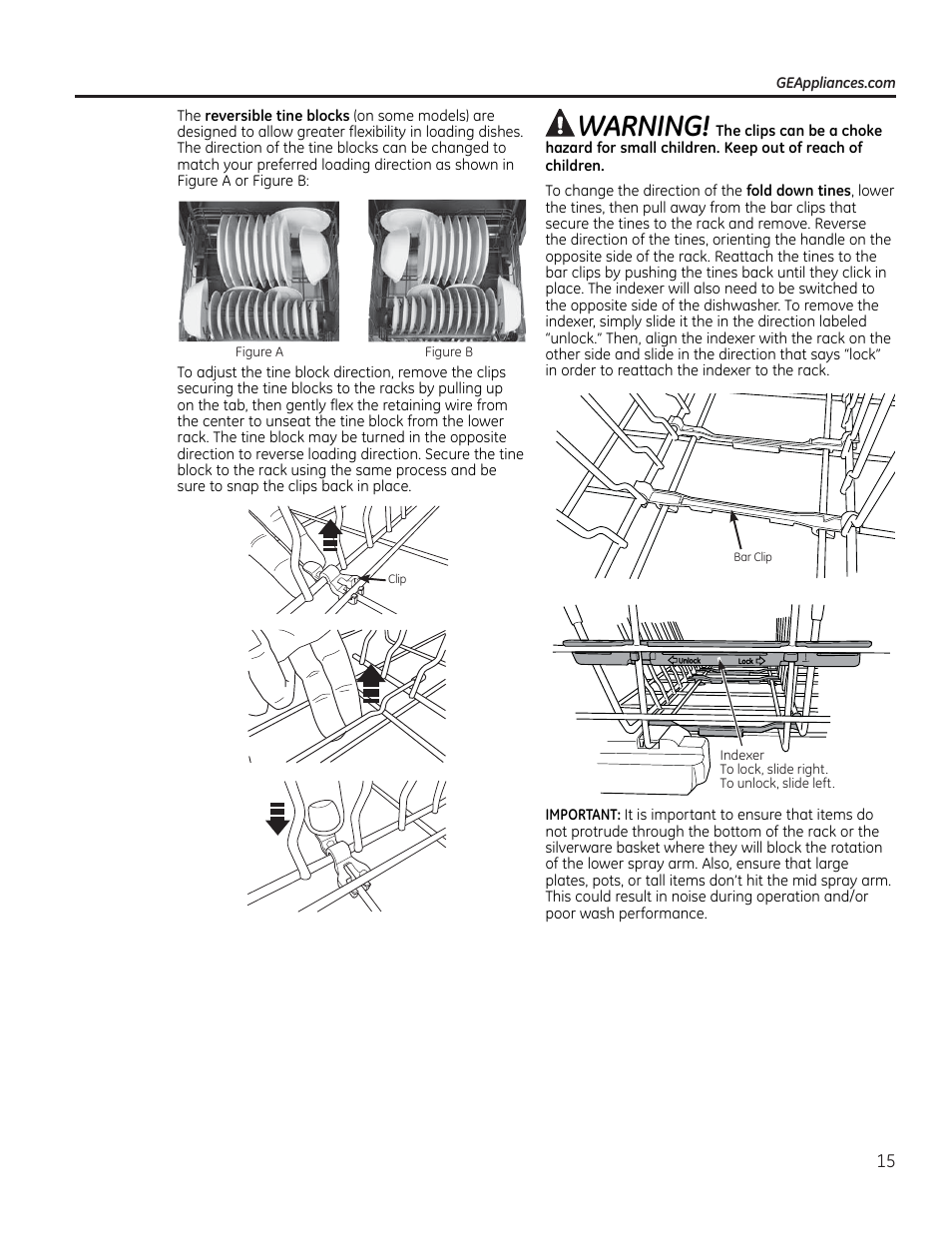 Warning | GE PDT760SIFII User Manual | Page 15 / 96