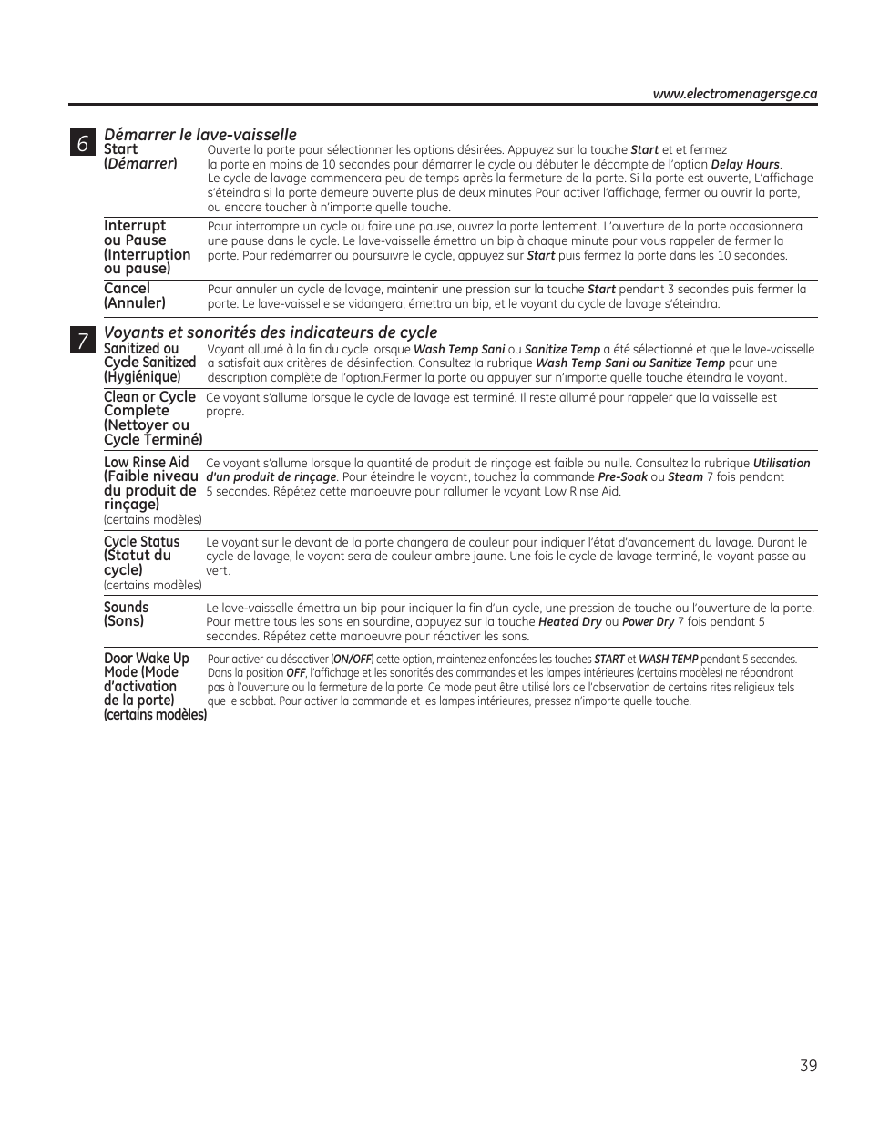 GE PDT760SIFII User Manual | Page 39 / 96