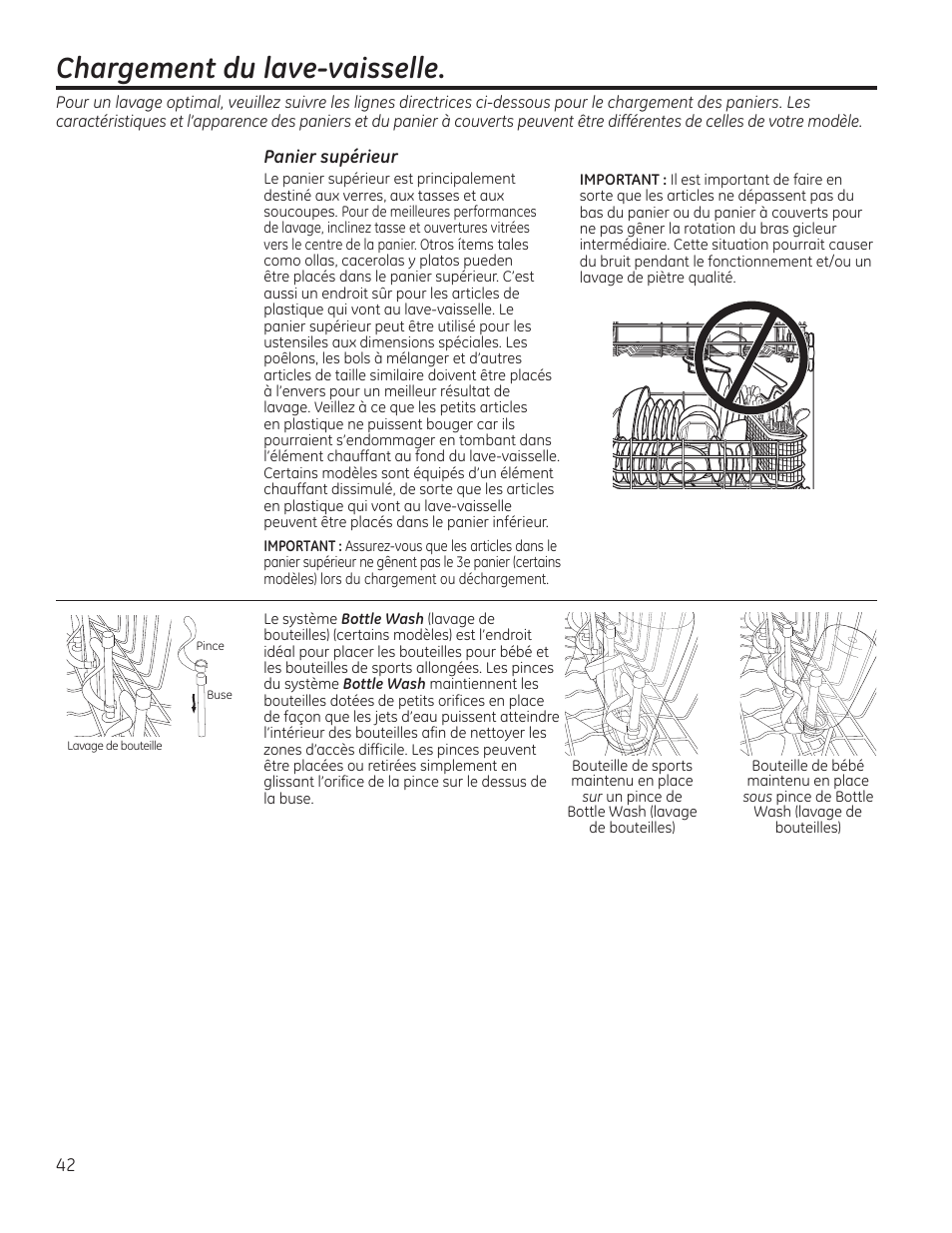 Chargement du lave-vaisselle | GE PDT760SIFII User Manual | Page 42 / 96